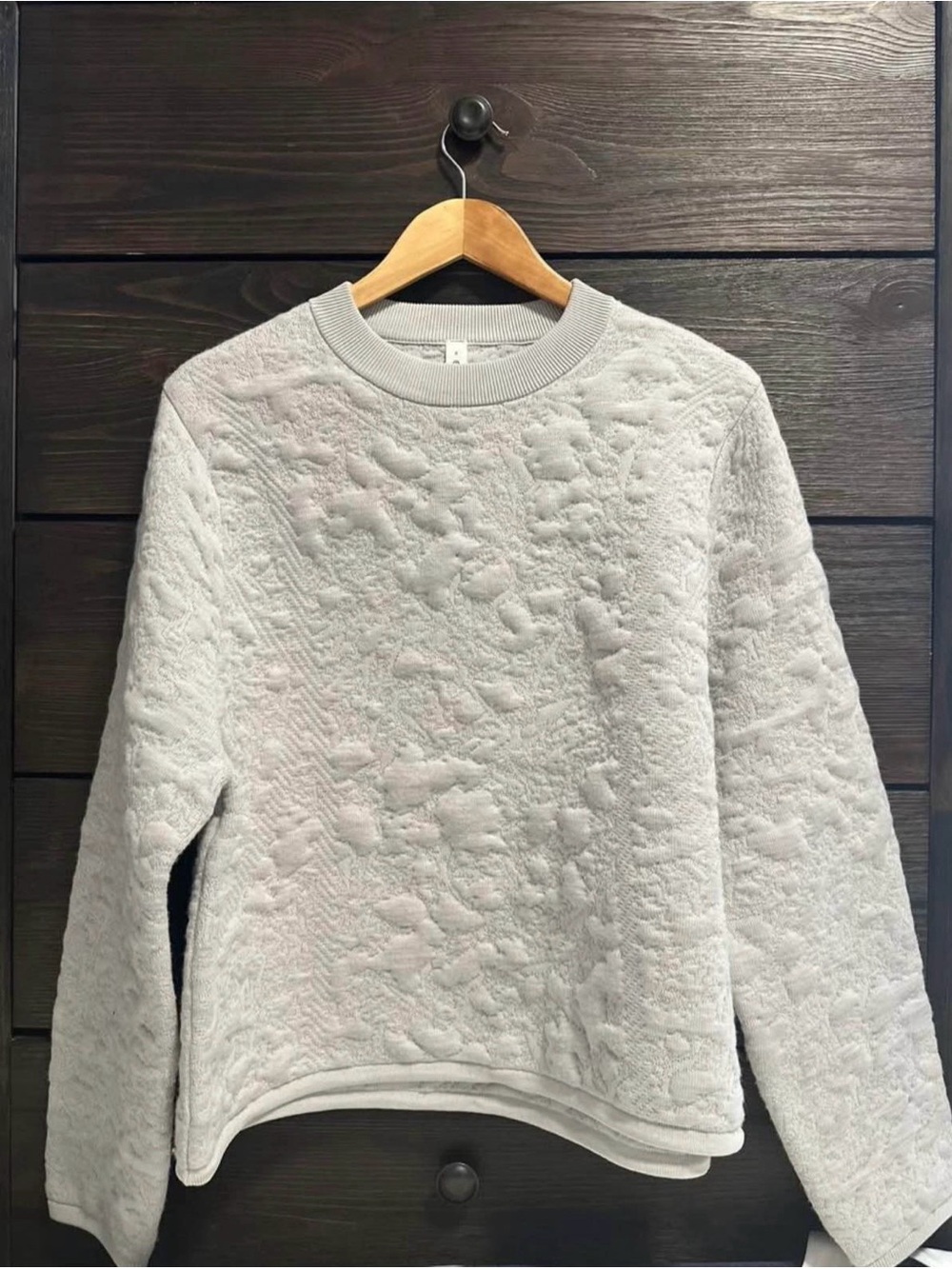 lululemon Oversized Light Gray Textured Sweater
